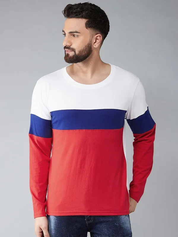 Striped_Men_Polo_Neck_Multicolor_T-Shirt