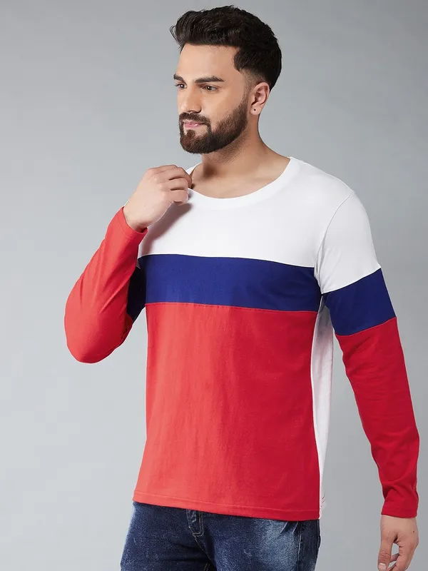 Striped_Men_Polo_Neck_Multicolor_T-Shirt