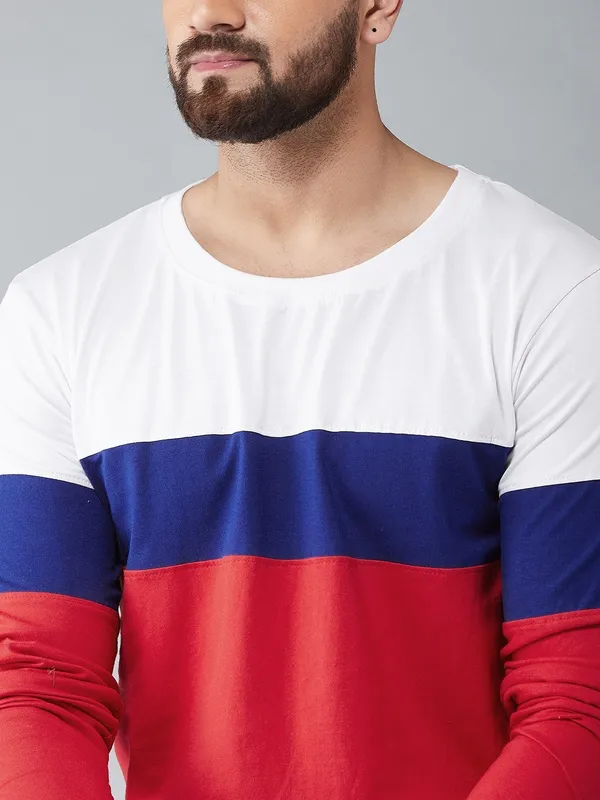 Striped_Men_Polo_Neck_Multicolor_T-Shirt