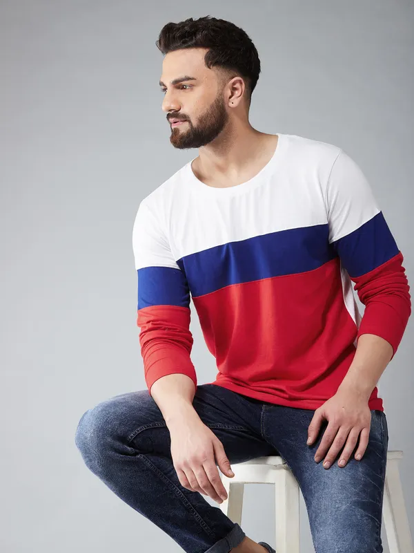 Striped_Men_Polo_Neck_Multicolor_T-Shirt