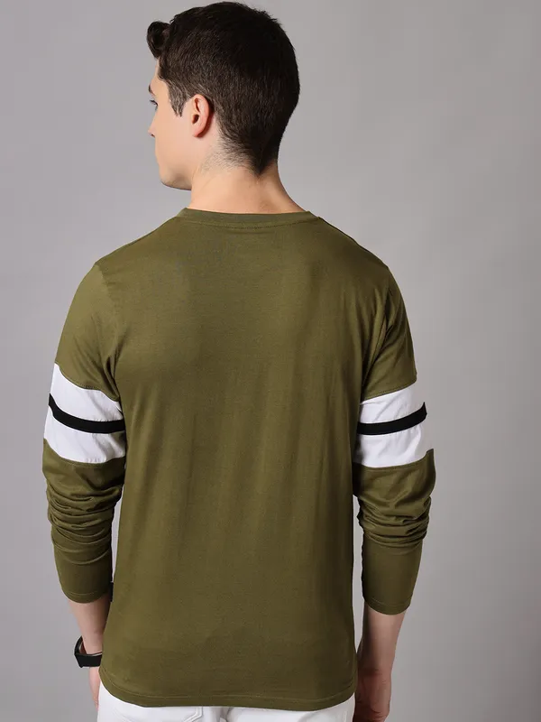 Green_Striped_Men_Polo_Neck_Green_T-Shirt
