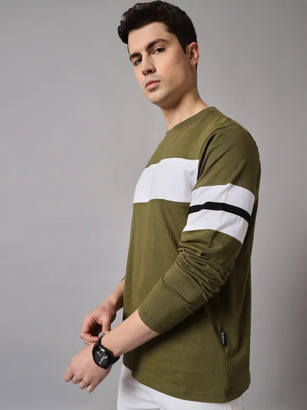 Green_Striped_Men_Polo_Neck_Green_T-Shirt
