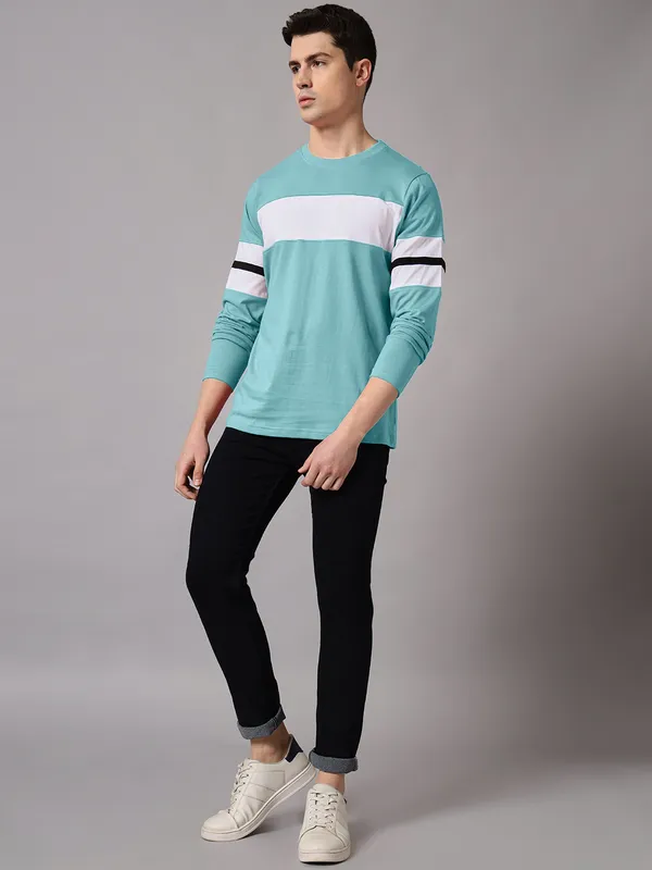 Striped_Men_Polo_Neck_Light_Blue_T-Shirt