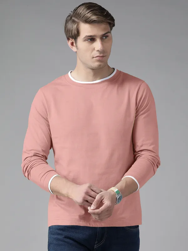 Solid_Men_Round_Neck_Pink_T-Shirt