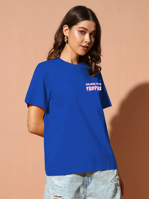 Women's_Loose_Fit_Half_Sleeve_Tshirt_with_tropics__graphic_print_at_front_&_back