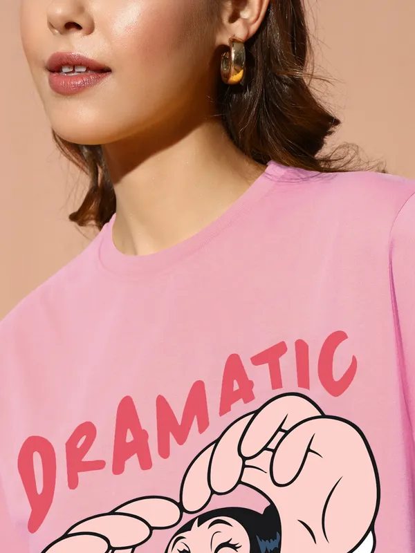 Women's_Loose_Fit_Half_Sleeve_T-Shirt_Typo_with_Girl_Print