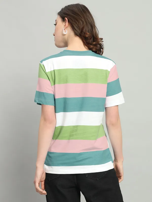 Blue_Green_Striped_Loose_Fit_T-Shirt