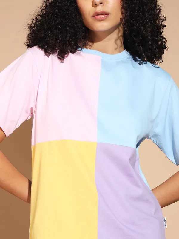Printed___Round_Neck_Multicolor_T-Shirt