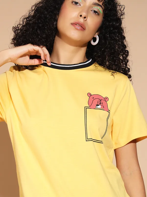 Tshirt_With_Cute_Pocket_Teddy_Graphic_At_Front_&_Contrast_Black_-White_Striped_Neck_Rib