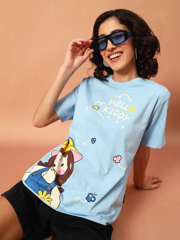 PRINTED___ROUND_NECK_BLUE_T-SHIRT