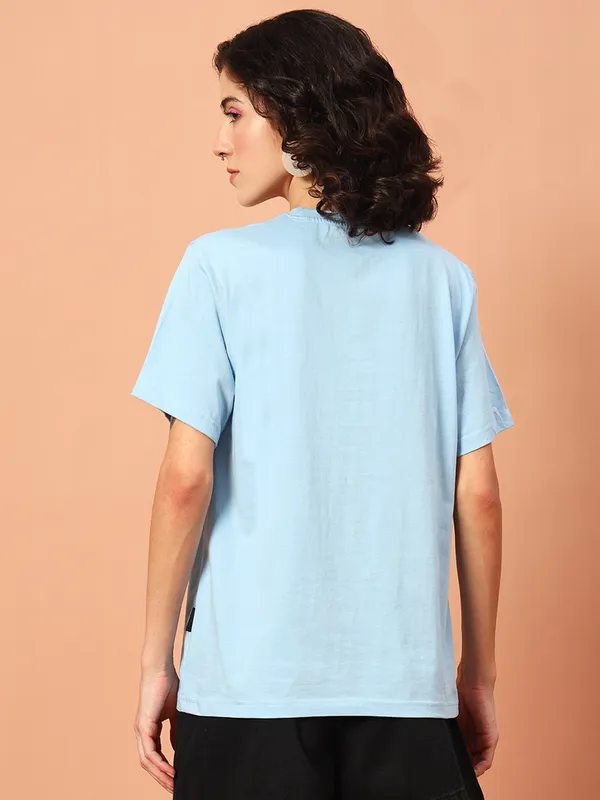 PRINTED___ROUND_NECK_BLUE_T-SHIRT