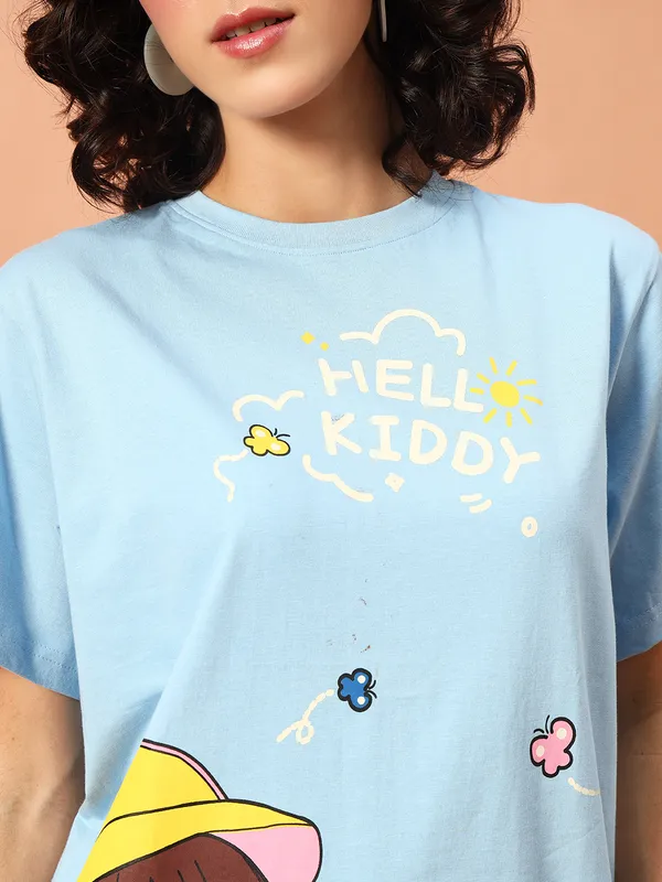PRINTED___ROUND_NECK_BLUE_T-SHIRT