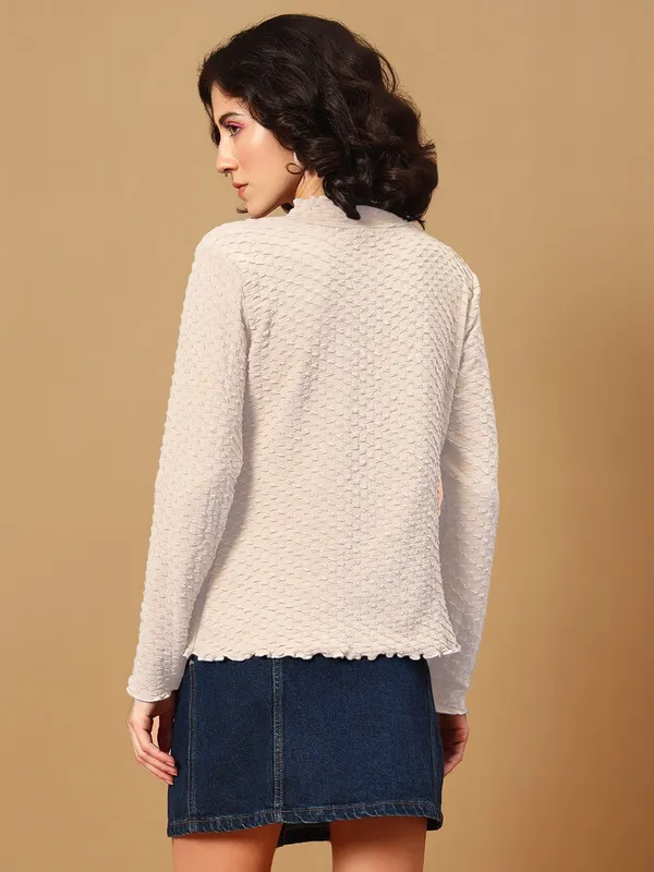 Textured_Full_Sleeve_High_Neck_Beige_Tshirt