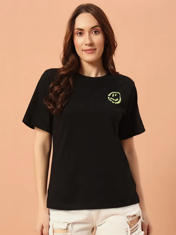 The_Dry_State_WOMENS_LOOSE_FIT_HALF_SLEEVE_TSHIRT_WITH_TYPOGRAPHY_GRAPHIC_AT_FRONT_&_BACK