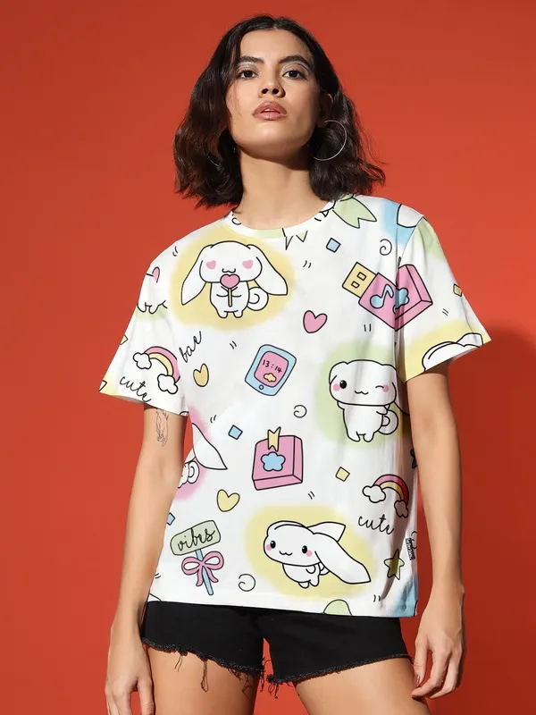 Cute_Dog_All_Over_Print_With_Round_Neck_Loose_Fit_T-Shirt
