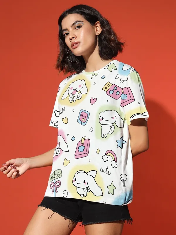 Cute_Dog_All_Over_Print_With_Round_Neck_Loose_Fit_T-Shirt