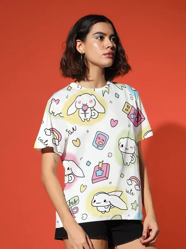 Cute_Dog_All_Over_Print_With_Round_Neck_Loose_Fit_T-Shirt