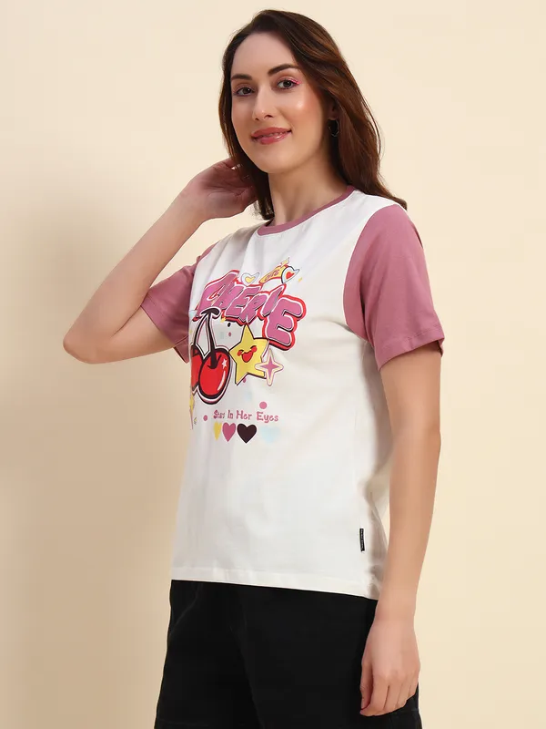 Printed___Round_Neck_Loose_Fit_Cherry_Print_T-Shirt