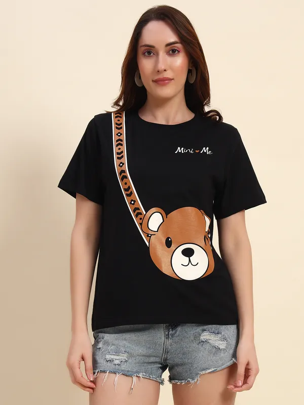 THE_DRY_STATE_Graphic_Print_Women_Round_Neck_Black_T-Shirt