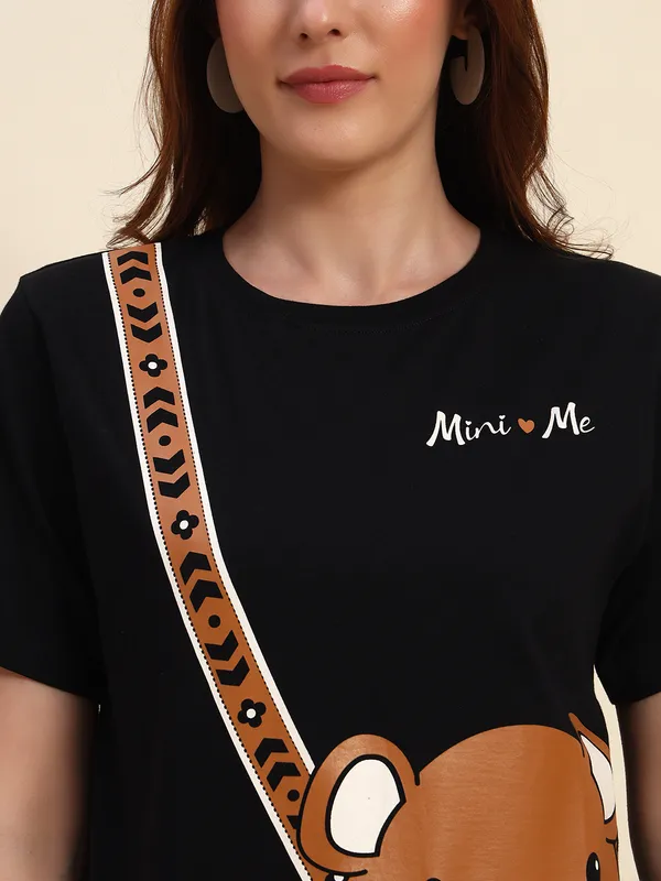 THE_DRY_STATE_Graphic_Print_Women_Round_Neck_Black_T-Shirt