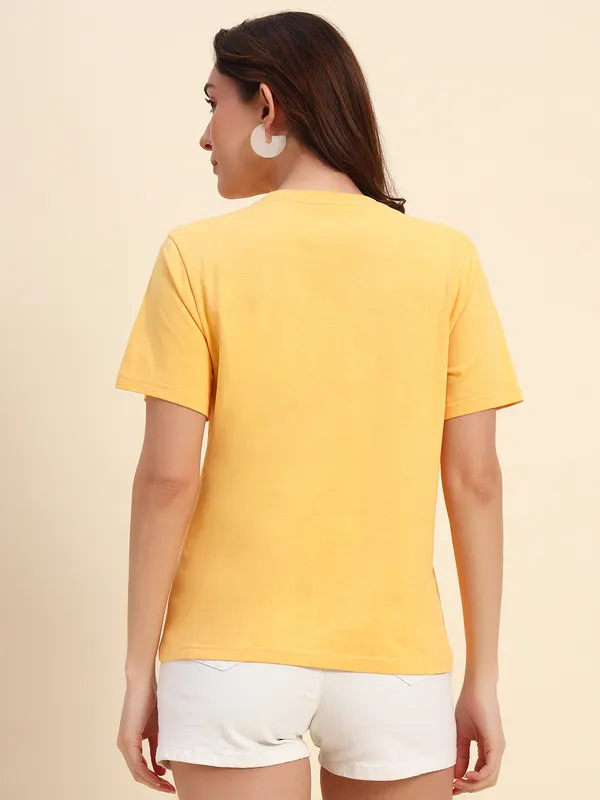 Vibrant_Vacay_Printed___Round_Neck_Yellow_T-Shirt