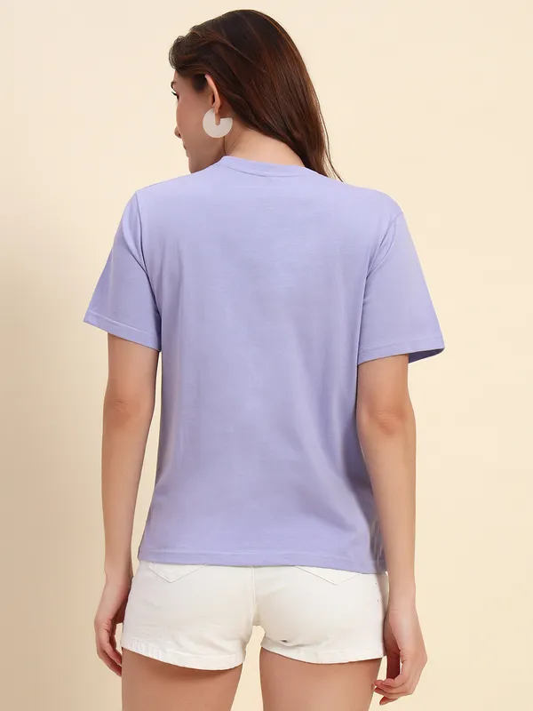 Mystery_Girl_Graphic_Printed___Round_Neck_Purple_T-Shirt