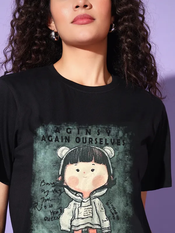 Women's_Loose_Fit_Half_Sleeve_Tshirt_with_tomboy_girl_graphic_print_at_front