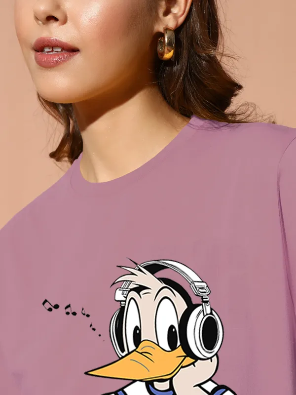 Women's_Loose_Fit_Half_Sleeve_Tshirt_cute_little_girl_print_at_front