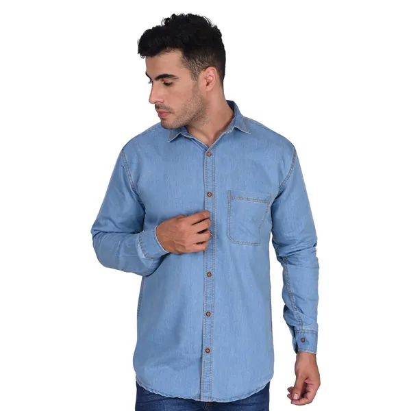 Light_Blue_Trendy_Design_Denim_Shirt_For_Men