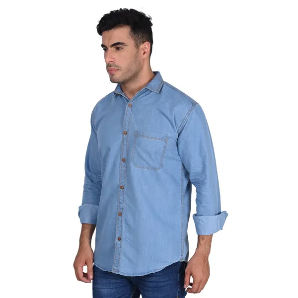 Light_Blue_Trendy_Design_Denim_Shirt_For_Men