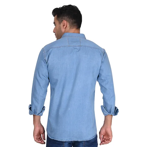 Light_Blue_Trendy_Design_Denim_Shirt_For_Men