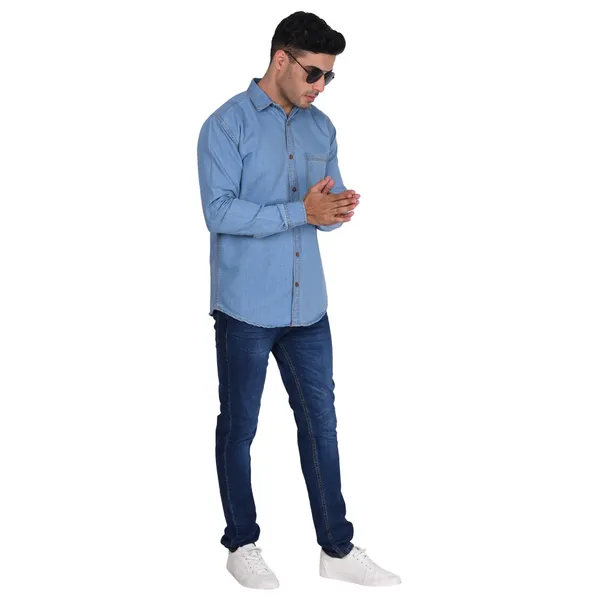 Light_Blue_Trendy_Design_Denim_Shirt_For_Men