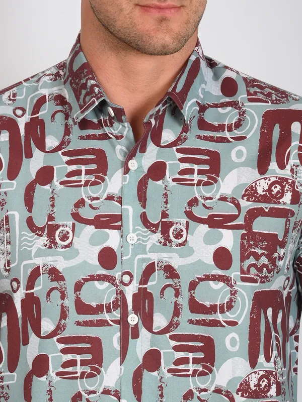 Brick_Trendy_Design_Abstract_Printed_Cotton_Blend_Shirt_For_Men