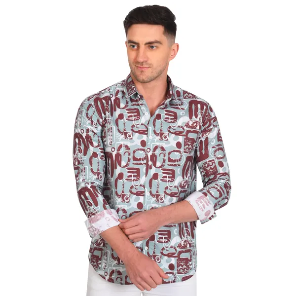 Brick_Trendy_Design_Abstract_Printed_Cotton_Blend_Shirt_For_Men