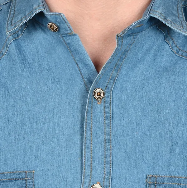 Light_Blue_Trendy_Design_Double_Pocket_Denim_Shirt_For_Men