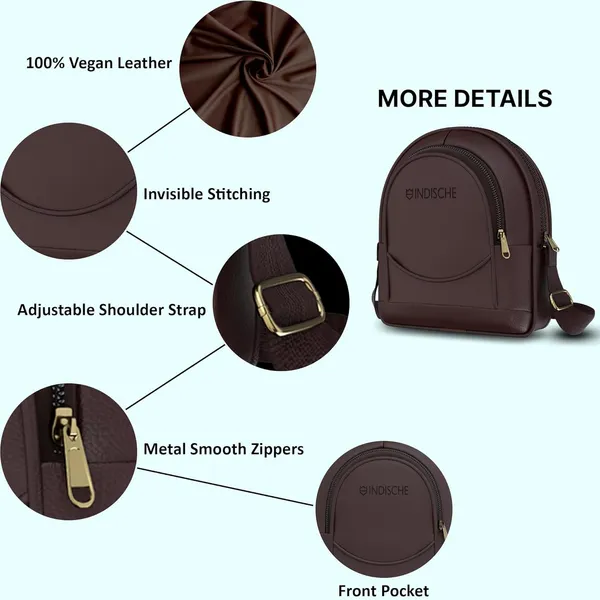 Brown_Elegant_Design_Vegan_Leather_Mini_Backpack_For_Women