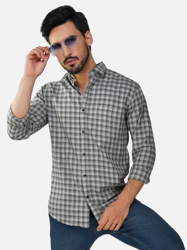 Multicolor_Trendy_Design_Cotton_Check_Shirt_For_Men_Combo_Set_(Pack_Of_2)