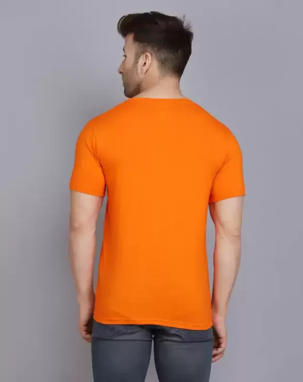 Orange_Trendy_Design_Round_Neck_Bio-wash_Cotton_T-Shirt_For_Men