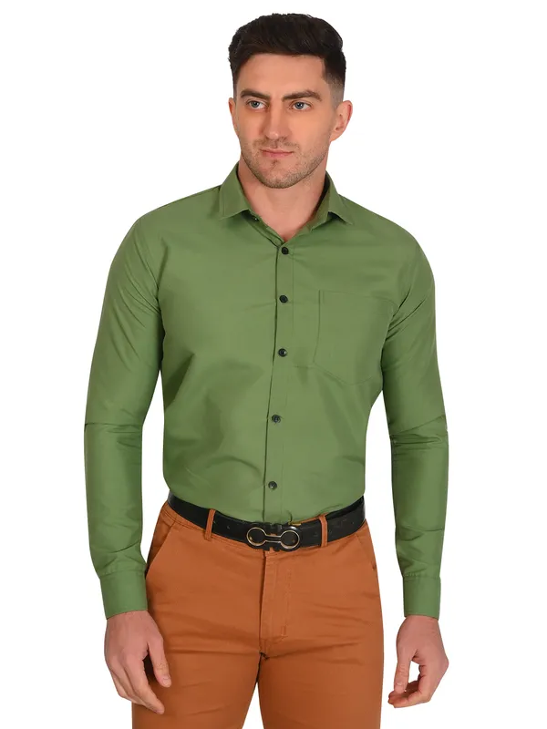 Olive_Trendy_Design_Premium_Cotton_Shirt_For_Men