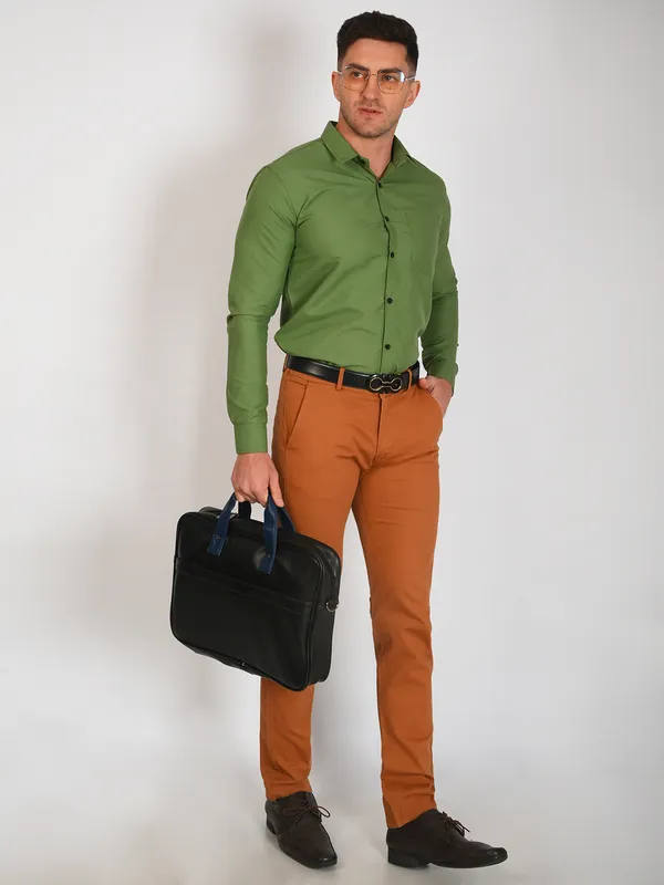 Olive_Trendy_Design_Premium_Cotton_Shirt_For_Men