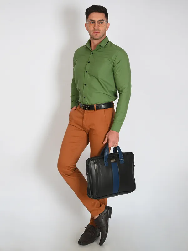 Olive_Trendy_Design_Premium_Cotton_Shirt_For_Men
