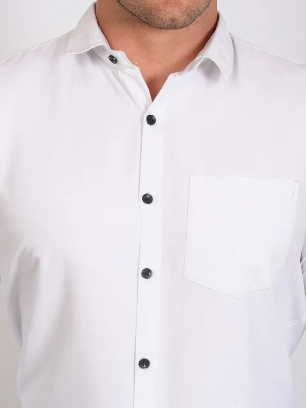 White_Trendy_Design_Premium_Cotton_Shirt_For_Men