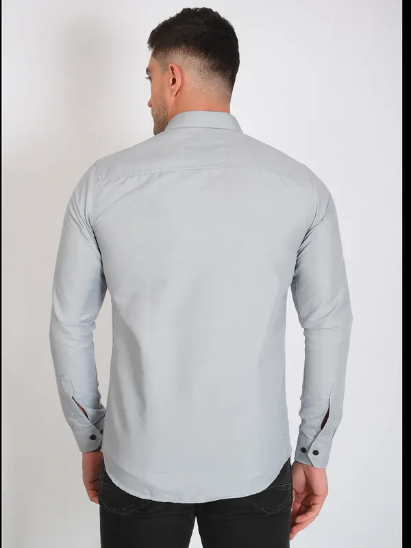 Grey_Trendy_Design_Premium_Cotton_Double_Pocket_Shirt_For_Men