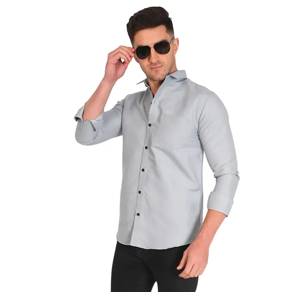 Grey_Trendy_Design_Premium_Cotton_Shirt_For_Men