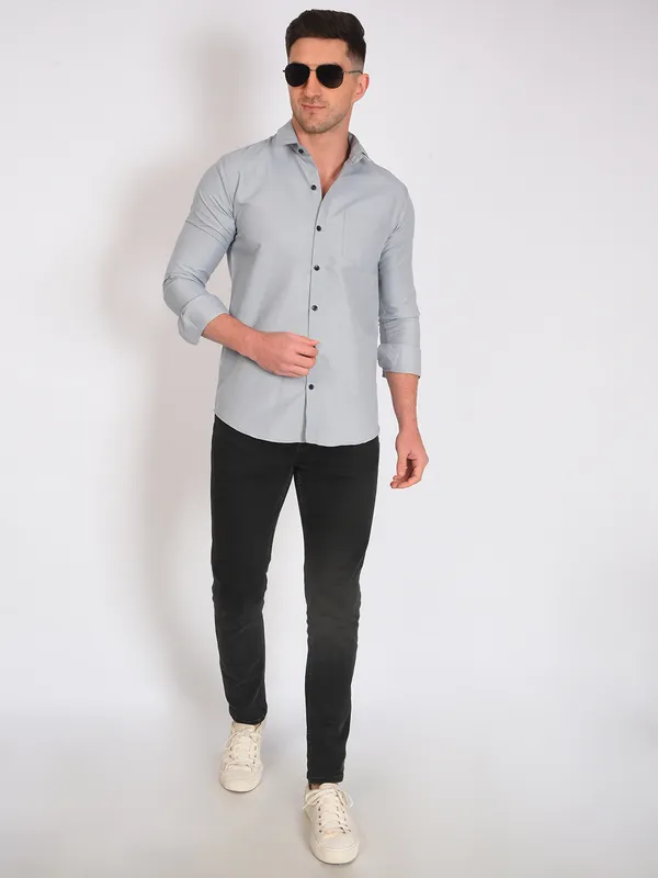 Grey_Trendy_Design_Premium_Cotton_Shirt_For_Men