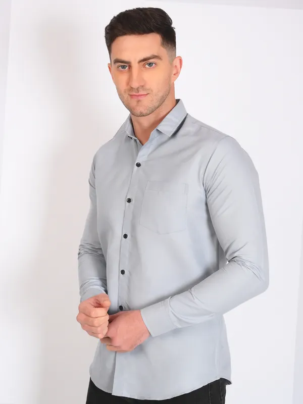 Grey_Trendy_Design_Premium_Cotton_Shirt_For_Men