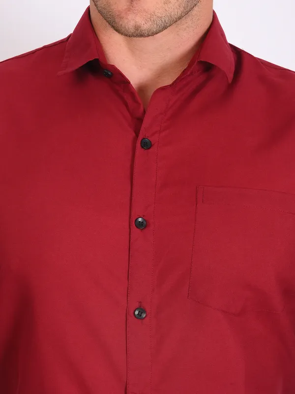 Red_Trendy_Design_Premium_Cotton_Shirt_For_Men