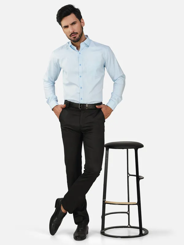 Sky_Blue_Trendy_Design_Plain_Shirt_For_Men