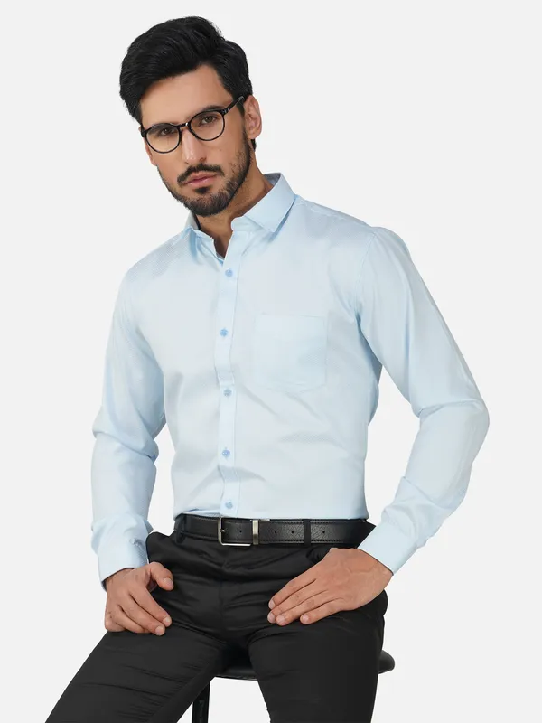 Sky_Blue_Trendy_Design_Plain_Shirt_For_Men