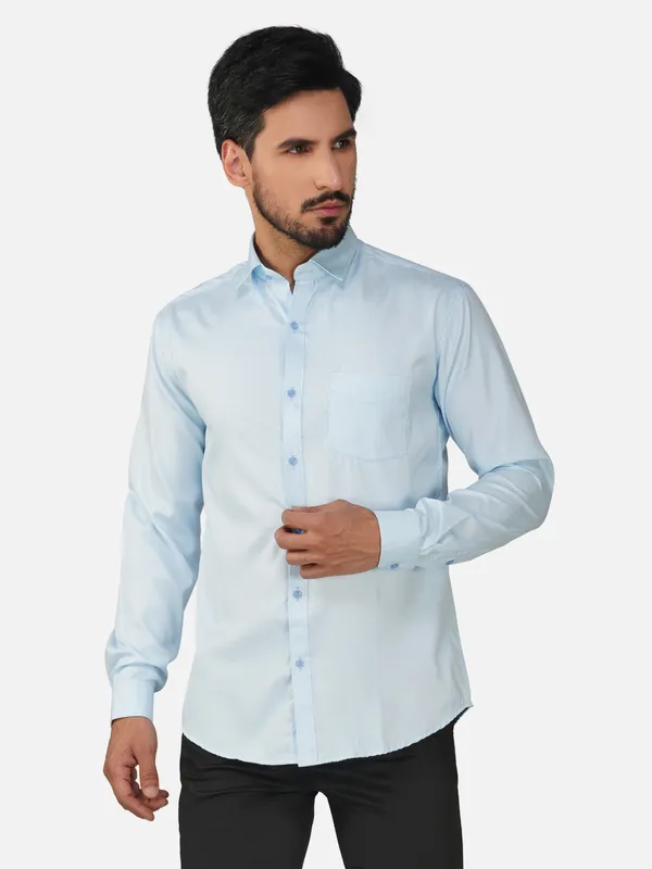 Sky_Blue_Trendy_Design_Plain_Shirt_For_Men